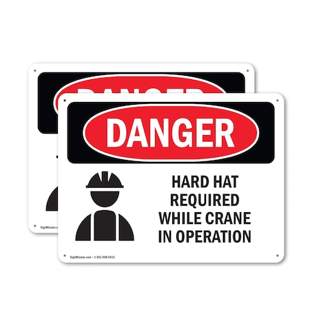 Signmission 18 in Height, 24 in Width, Plastic, Rectangle OS-2PACK-DS-P-1824-L-1767